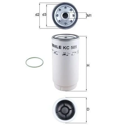 Imagem de MAHLE ORIGINAL KC 505D Filtro de Combustível aparafusado