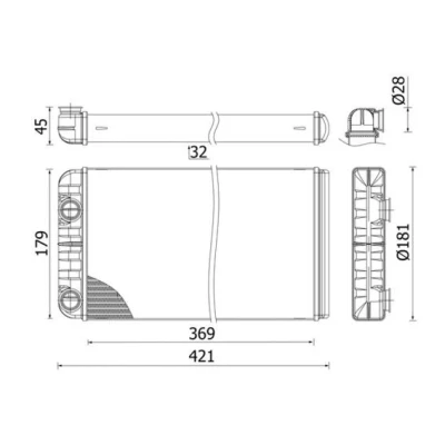 Imagem de MAHLE ORIGINAL AH 312 000S Radiador Quente