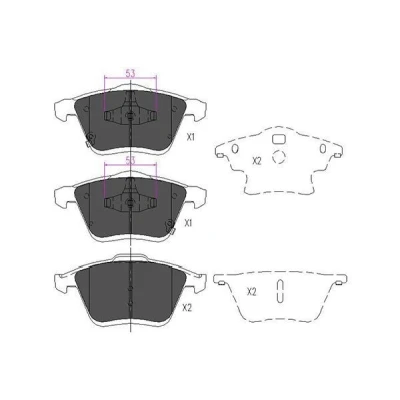 Imagem de KAVO PARTS KBP 4553 Jogo de pastilhas para travão disco com avisador sonoro desgaste MAZDA: 6 Hatchback, Sedan