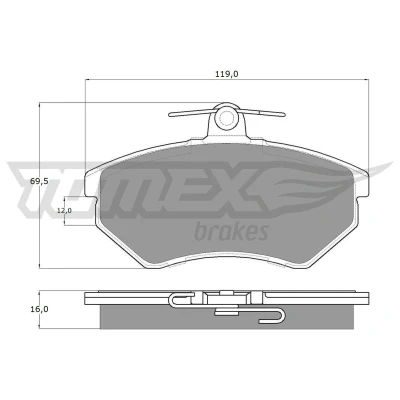Imagem de TOMEX brakes TX 10 63 Jogo de pastilhas para travão disco Eixo dianteiro VOLKSWAGEN: GOLF 3, 2, Polo III Hatchback, SEAT: Ibiza 2
