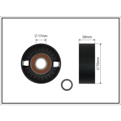 Imagem de CAFFARO 500011 SC Polia Tensora BMW: 5 Sedan, 3 Touring, 1 Hatchback