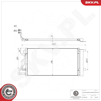 Imagem de ESEN SKV 86SKV444 Condensador com secador Alumínio 720mm