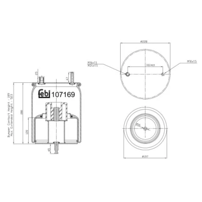 Imagem de FEBI BILSTEIN 107169 Fole, suspensão pneumática