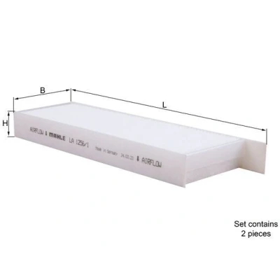 Imagem de MAHLE ORIGINAL LA 1256/1/S Filtro, ar do habitáculo Filtro de partículas 280 84 30 PEUGEOT: 2008 II, 208 II Hatchback, OPEL: Corsa F Hatchback