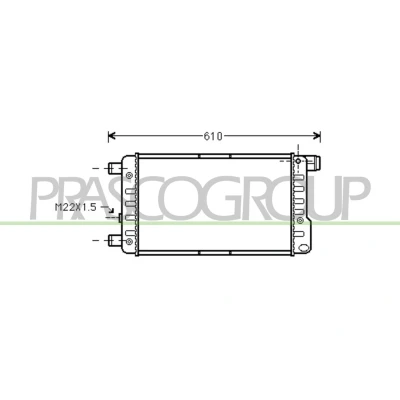 Imagem de PRASCO FT017R001 Radiador, arrefecimento do motor Alumínio 465 248 34 Aletas de refrigeração unidas mecanicamente FIAT: Seicento / 600 Hatchback