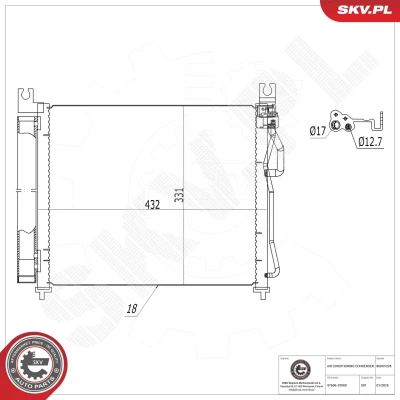 Imagem de Condensador, ar condicionado ESEN SKV 86SKV235