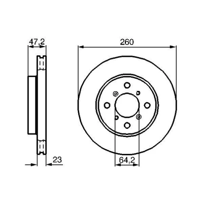 Imagem de BOSCH 0 986 478 415 Disco de travão 260 23 4 114,3 ventilado, interior ventilado oleado HONDA: PRELUDE V, Accord 6 Limousine,