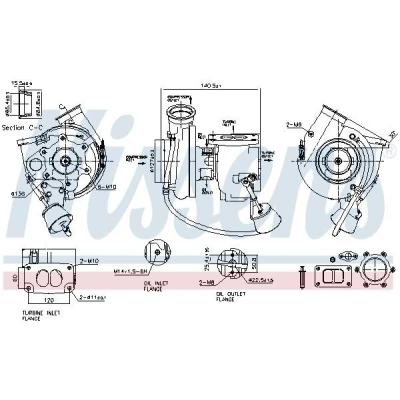 Imagem de NISSENS 93297 Turbocompressor accionado pelos gases de escape pneumático com juntas