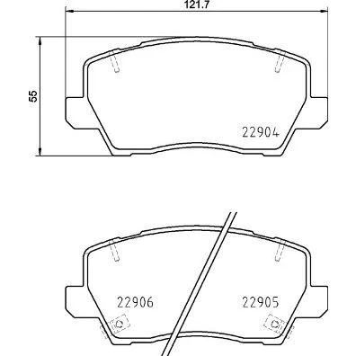 Imagem de BREMBO P 30 114 Jogo de pastilhas para travão disco com avisador sonoro desgaste chapa anti ruído acessórios KIA: Picanto III