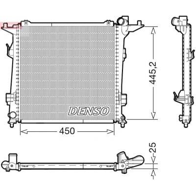 Imagem de DENSO DRM43006 Radiador, arrefecimento do motor 450 483 16 KIA: cee‘d I Carrinha