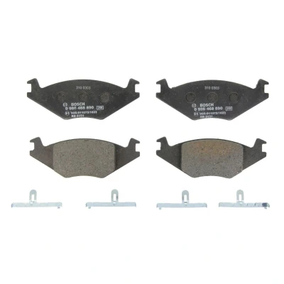 Imagem de BOSCH 0 986 468 890 Jogo de pastilhas para travão disco Baixo teor metálico com mola SEAT: Ibiza 2, Córdoba I Sedan, VOLKSWAGEN: GOLF 2