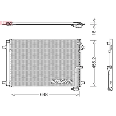 Imagem de DENSO DCN02042 Condensador com secador 648x440x16 R 134a 648