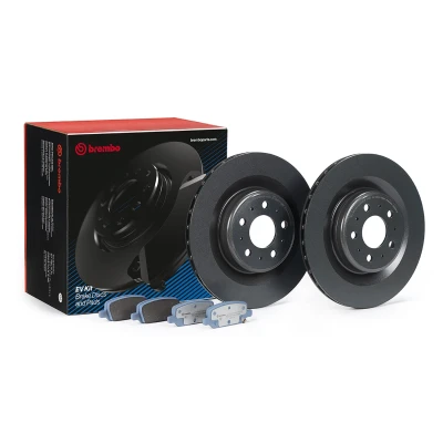 Imagem de BREMBO KT 08 004 Kit de travões interior ventilado sem acessórios com chapa anti ruído avisador sonoro desgaste