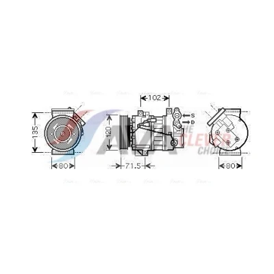 Imagem de PRASCO RTAK393 Compressor DCS17EC R 134a RENAULT: LAGUNA 3 Grandtour