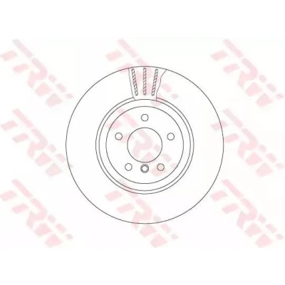 Imagem de TRW DF6624S disco de travão 345 24 5 120 ventilado, duas peças alto carbono BMW: Sedan, Touring, 6 Coupe
