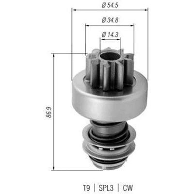 Imagem de MAGNETI MARELLI 940113020380 Pinhão, motor de arranque