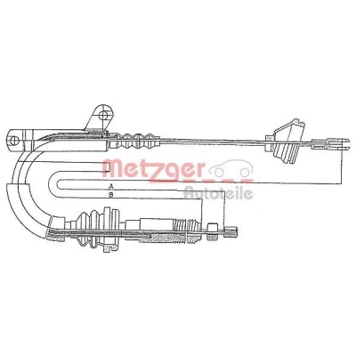 Imagem de METZGER 10.817 Cabo de Freio Mão traseira esquerda 2184/1620 COFLE VOLVO: 740 Sedan