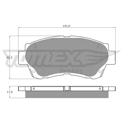 Imagem de TOMEX brakes TX 13 72 Jogo de pastilhas para travão disco Eixo dianteiro com avisador sonoro desgaste acessórios