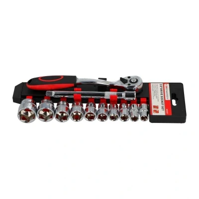 Imagem de ENERGY NE00297 Conjunto de soquete 12 Sextavado 3/8&quot;, 3/8 com roquete