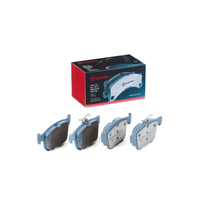 Imagem de BREMBO P 85 125E Jogo de pastilhas para travão disco excl. contacto aviso desgaste com chapa anti ruído sem acessórios VOLKSWAGEN: Golf 7