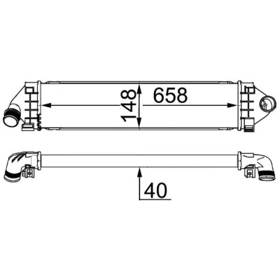 Imagem de MAHLE ORIGINAL CI 394 000S Intercooler VOLVO: V60 I Van / Carrinha, S80 II, FORD: S Max Mk1