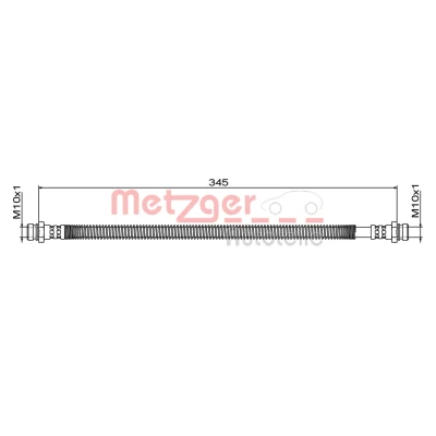 Imagem de METZGER 4111881 Mangueira de Travão Eixo traseiro direito, interior 345