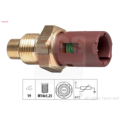 Imagem de EPS 1.830.094 Sensor da Temperatura do Líquido de Refrigeração Made in Italy OE Equivalent