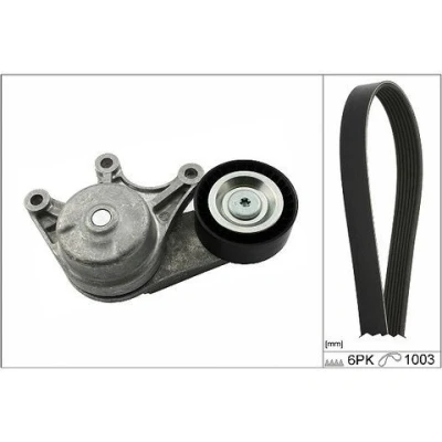 Imagem de INA 529 0483 10 Jogo de correias trapezoidais estriadas Verificar a rotação livre do alternador e, event., substit. BMW: 5 Touring, 1 Hatchback