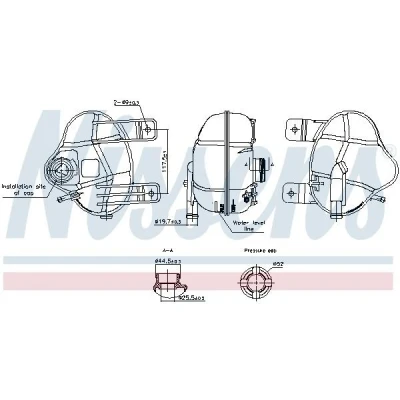 Imagem de NISSENS 996250 Depósito de Compensação Refrigerante FIAT: Punto Evo Hatchback, ALFA ROMEO: MiTo