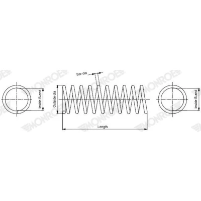 Imagem de MONROE SP4991 Mola de suspensão helicoidal VOLVO: XC90 II (256) 2.0 D5 AWD, D4, D4 T6 AWD 2014 2021