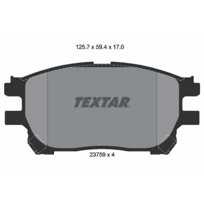 Imagem de TEXTAR 2375901 Jogo de pastilhas para travão disco não preparado indicador aviso desgaste TOYOTA: Previa / Estima II