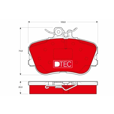 Imagem de TRW DTEC COTEC GDB1094DTE Jogo de pastilhas para travão disco MERCEDES BENZ: Classe C T modell, Sedan