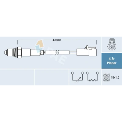 Imagem de FAE 77253 Sonda lambda antes do catalisador de regulação FORD: Focus Mk1 Carrinha, FIESTA 4, 6, MAZDA: 2 Hatchback