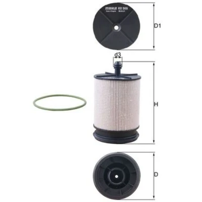 Imagem de MAHLE ORIGINAL KX 569D Filtro de Combustível Cartucho filtrante TOYOTA: Avensis III Sedan, Carrinha