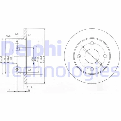 Imagem de Disco de travão DELPHI BG3561