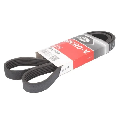 Imagem de GATES 6PK2128 Correia trapezoidal estriada 2128 6 Poliéster, EPDM (borracha de etileno propileno dieno) FleetRunner Micro V