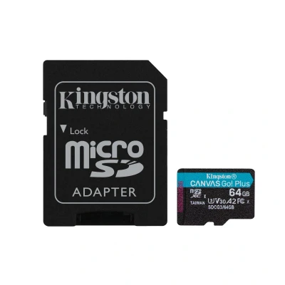 Imagem de Kingston Canvas Go! Plus Microsdxc 64GB + Adaptador de Cartão Sd