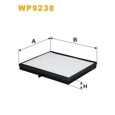 Imagem de WIX FILTERS WP9238 Filtro, ar do habitáculo Filtro de partículas 199 234 25 CHEVROLET: Lacetti Hatchback, Nubira Carrinha, Sedan