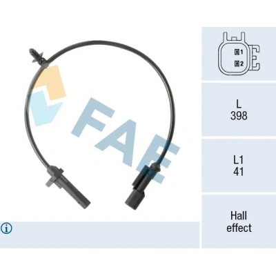 Imagem de FAE 78570 Sensor de ABS Hall 2 398 FORD: Transit Custom V362 Van