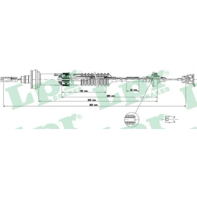 Imagem de LPR C0156C Cabo de Embreagem com afinação automática PEUGEOT: 206 Hatchback