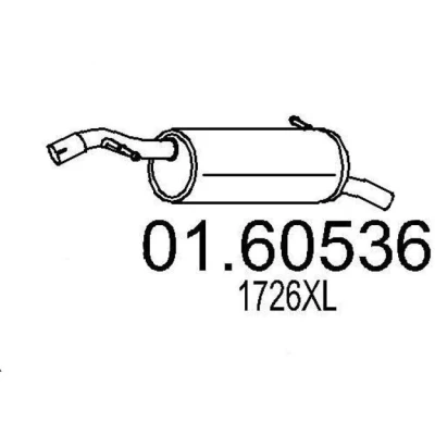 Imagem de MTS 01.60536 Panela de escape traseira 950 CITROËN: C3 I Hatchback