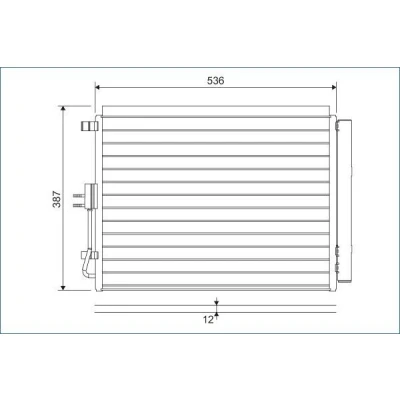Imagem de VALEO 822598 Condensador com secador Alumínio 387 KIA: cee‘d II Hatchback