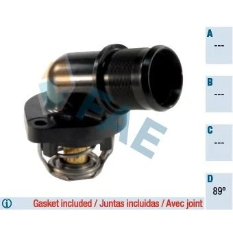 Imagem de FAE 5322689 Termóstato, líquido de refrigeração 89 com juntas Caixa tampa plástico CITROËN: Saxo Hatchback, C3 I Hatchback