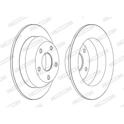 Imagem de FERODO PREMIER Coat+ disc DDF1553C Disco de travão 305 10 5 cheio revestido sem parafusos JEEP: GRAND Cherokee 2, II