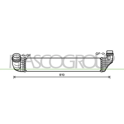 Imagem de PRASCO RN037N002 Intercooler com acoplamentos rápidos