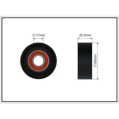 Imagem de CAFFARO 05 90 Polia Tensora OPEL: Corsa D Hatchback, C Astra H GTC, FIAT: Punto II Tipo Sedan, Grande Hatchback