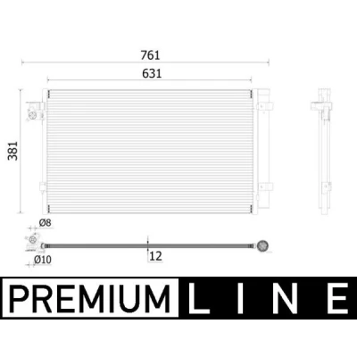 Imagem de Condensador, ar condicionado MAHLE AC 896 000P