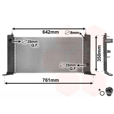 Imagem de VAN WEZEL 17002243 Radiador, arrefecimento do motor Alumínio 580 300 20 Aletas de refrigeração unidas mecanicamente FIAT: Stilo Multi Wagon