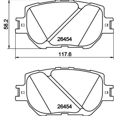 Imagem de HELLA 8DB 355 041 221 Jogo de pastilhas para travão disco não preparado indicador aviso desgaste com acessórios LEXUS: IS 3