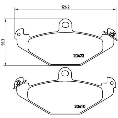 Imagem de BREMBO P 59 026 Jogo de pastilhas para travão disco excl. contacto aviso desgaste sem acessórios